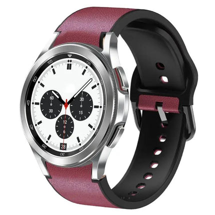 20mm Silicone Leather Adhesive Watch Band For Samsung