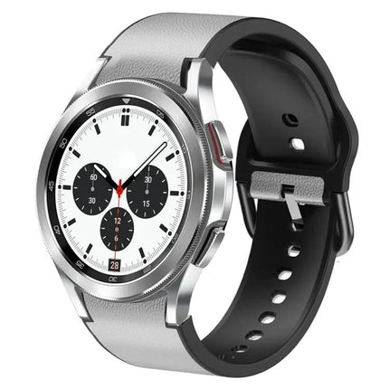 20mm Silicone Leather Adhesive Watch Band For Samsung