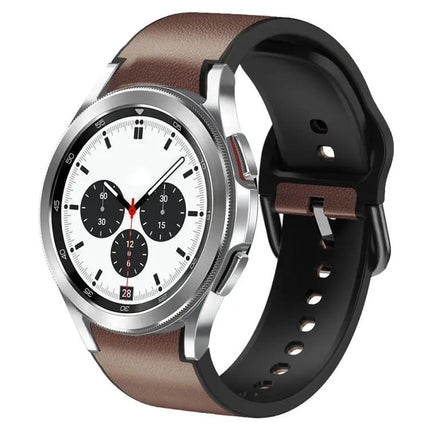 20mm Silicone Leather Adhesive Watch Band For Samsung