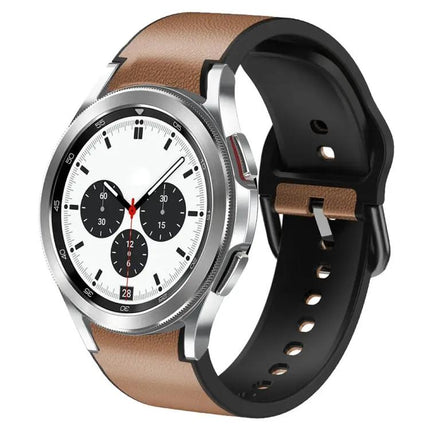 20mm Silicone Leather Adhesive Watch Band For Samsung