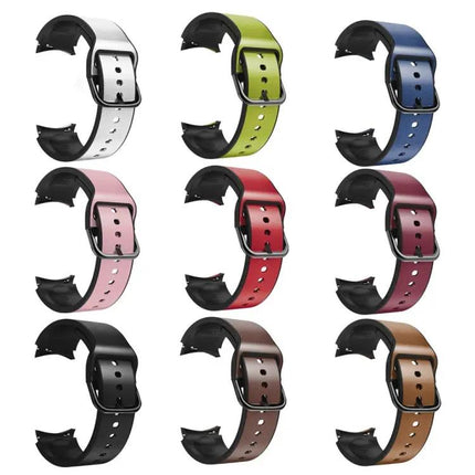 20mm Silicone Leather Adhesive Watch Band For Samsung