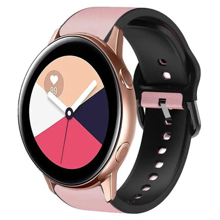 20mm Silicone Leather Adhesive Watch Band For Samsung