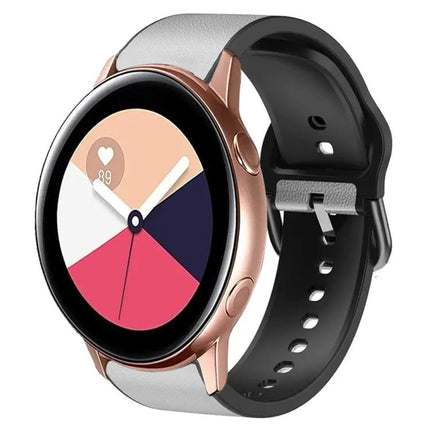 20mm Silicone Leather Adhesive Watch Band For Samsung