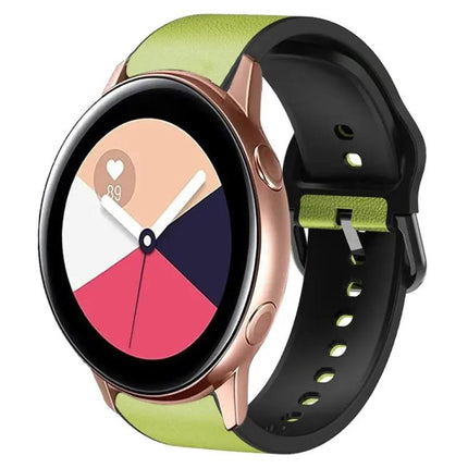 20mm Silicone Leather Adhesive Watch Band For Samsung
