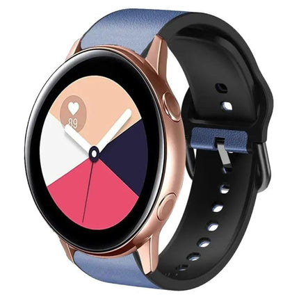 20mm Silicone Leather Adhesive Watch Band For Samsung