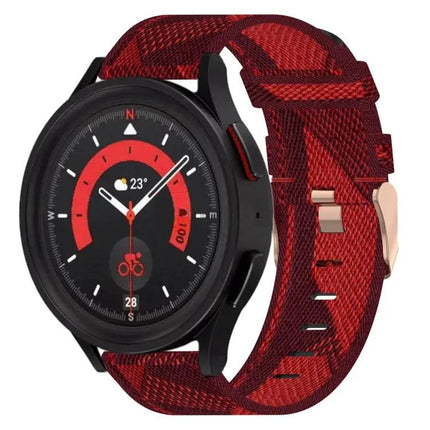 20mm Nylon Woven Watch Band Compatible With Samsung Watch5