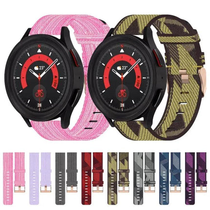 20mm Nylon Woven Watch Band Compatible With Samsung Watch5