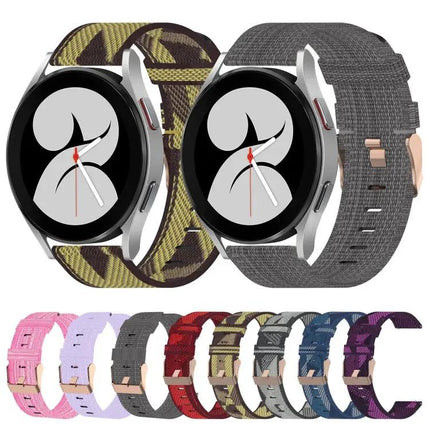 20mm Nylon Woven Band For Samsung Galaxy Watch4 40/44/46mm