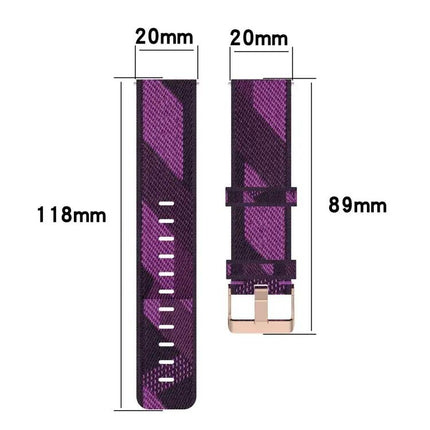 20mm Nylon Woven Band For Samsung Galaxy Watch4 40/44/46mm
