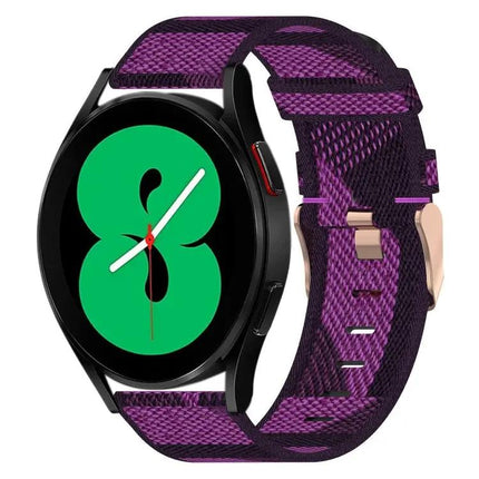 20mm Nylon Woven Band For Samsung Galaxy Watch4 40/44/46mm