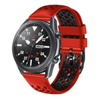 For Samsung Galaxy Watch3 45mm / Red+Black