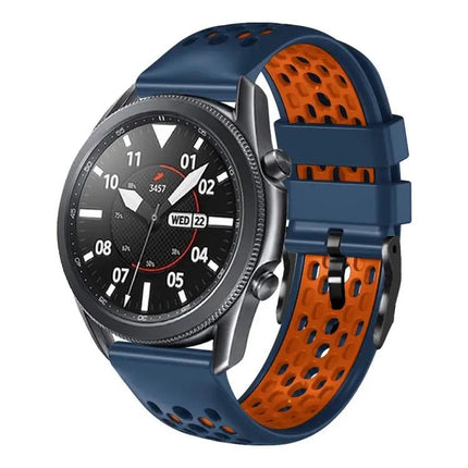 22mm Two-Tone Breathable Silicone Band Galaxy Watch 45/46mm