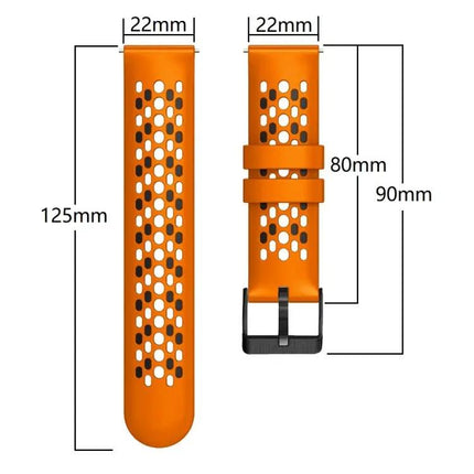 22mm Two-Tone Breathable Silicone Band Galaxy Watch 45/46mm