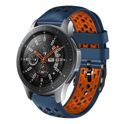 22mm Two-Tone Breathable Silicone Band Galaxy Watch 45/46mm