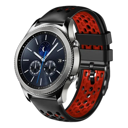 22mm Breathable Silicone Watch Band Two-Tone For Samsung S3