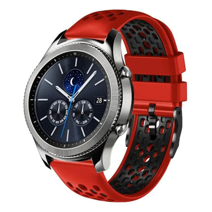 22mm Breathable Silicone Watch Band Two-Tone For Samsung S3