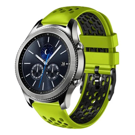 22mm Breathable Silicone Watch Band Two-Tone For Samsung S3