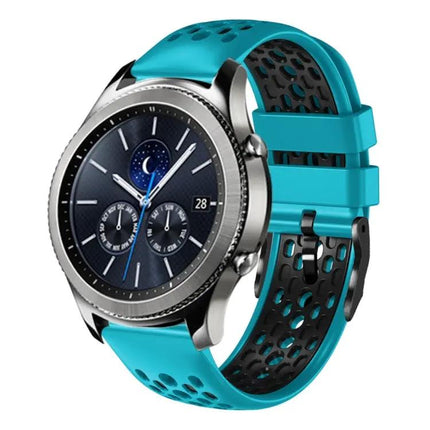 22mm Breathable Silicone Watch Band Two-Tone For Samsung S3