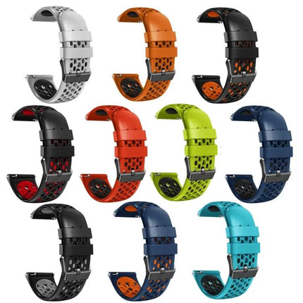 22mm Breathable Silicone Watch Band Two-Tone For Samsung S3