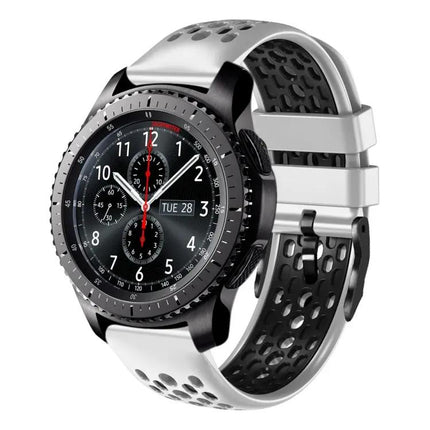 22mm Breathable Silicone Watch Band Two-Tone For Samsung S3