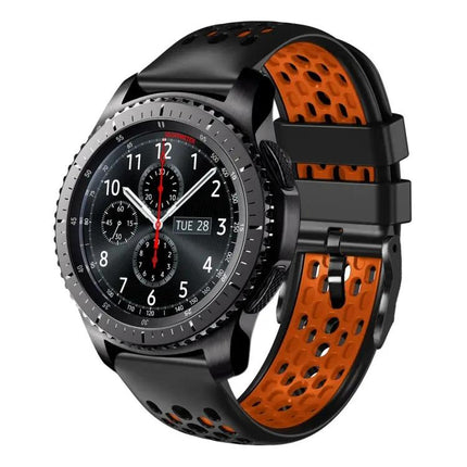22mm Breathable Silicone Watch Band Two-Tone For Samsung S3