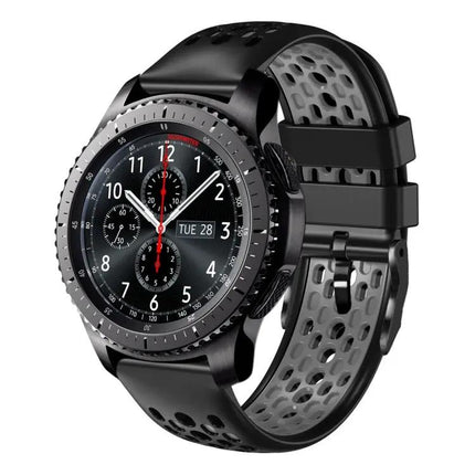 22mm Breathable Silicone Watch Band Two-Tone For Samsung S3