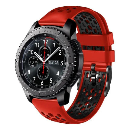 22mm Breathable Silicone Watch Band Two-Tone For Samsung S3