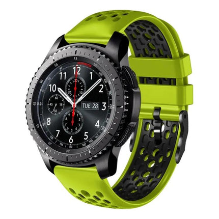 22mm Breathable Silicone Watch Band Two-Tone For Samsung S3