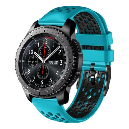 22mm Breathable Silicone Watch Band Two-Tone For Samsung S3