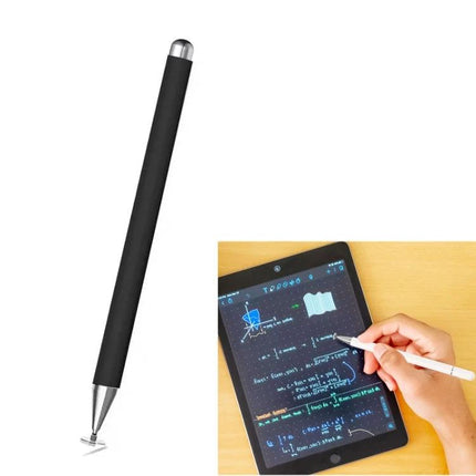 Passive Capacitive Stylus Pen with Magnetic Cap for Phones - black stylus next to tablet showing precise note-taking and sketching