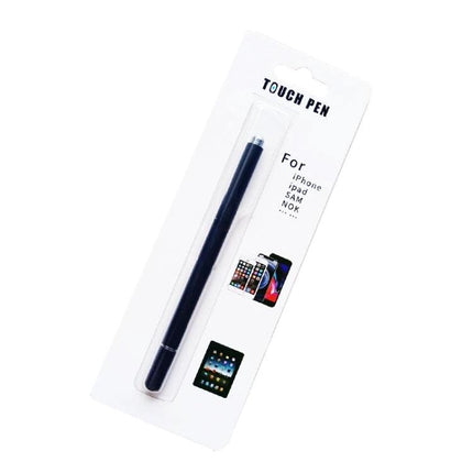 Capacitive Magnetic Stylus for Smartphone Touch Screens with Spare Tips - black aluminum alloy stylus with magnetic cap and spare silicone tip in retail packaging