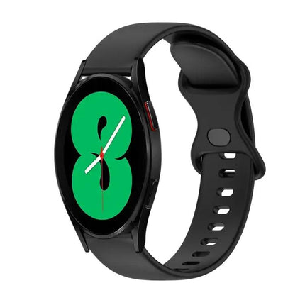 20mm Silicone Butterfly Buckle Watch Band For Galaxy 44/46mm