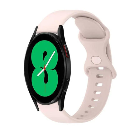 20mm Silicone Butterfly Buckle Watch Band For Galaxy 44/46mm
