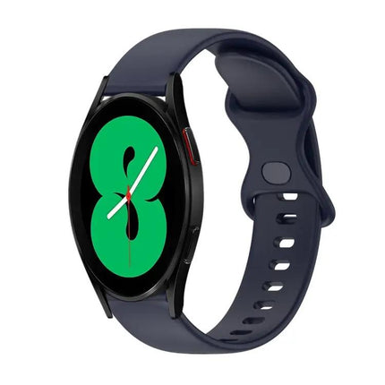 20mm Silicone Butterfly Buckle Watch Band For Galaxy 44/46mm
