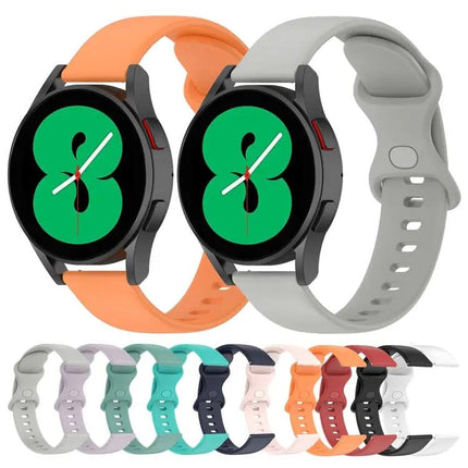 20mm Silicone Butterfly Buckle Watch Band For Galaxy 44/46mm
