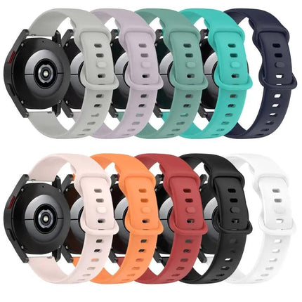 20mm Silicone Butterfly Buckle Watch Band For Galaxy 44/46mm