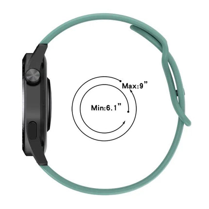 20mm Silicone Butterfly Buckle Watch Band For Galaxy 44/46mm