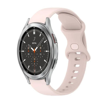 20mm Silicone Butterfly Buckle Watch Band For Galaxy 44/46mm