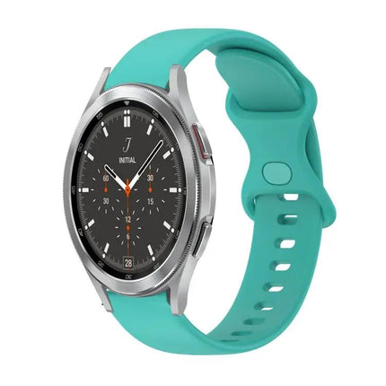 20mm Silicone Butterfly Buckle Watch Band For Galaxy 44/46mm