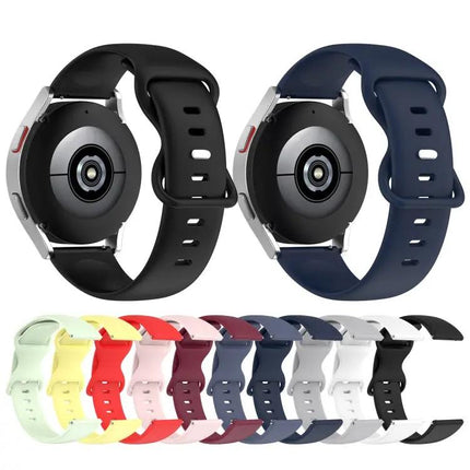 20mm Silicone Band Butterfly Buckle For Samsung Watch 4/5