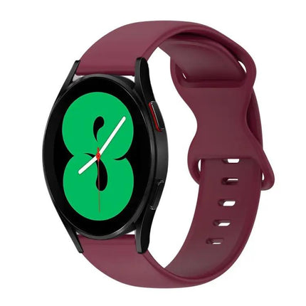 20mm Silicone Watch Band Butterfly Buckle Galaxy 44/46mm