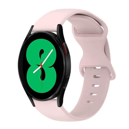 20mm Silicone Watch Band Butterfly Buckle Galaxy 44/46mm