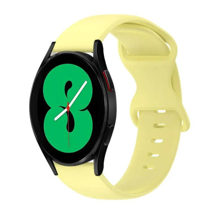 20mm Silicone Watch Band Butterfly Buckle Galaxy 44/46mm