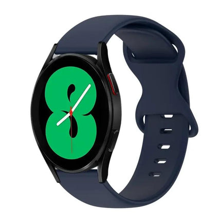 20mm Silicone Watch Band Butterfly Buckle Galaxy 44/46mm