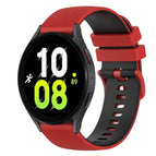 For Samsung Galaxy Watch5 44mm / Red+Black