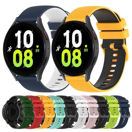 20mm Checkered Silicone Band for Galaxy Watch5/Watch5 Pro