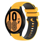 For Samsung Galaxy Watch4 40mm / Yellow+Black