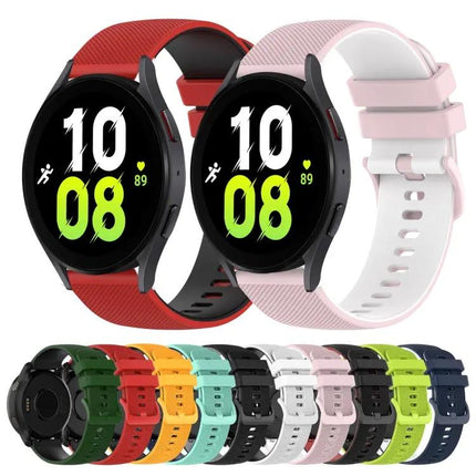 20mm Silicone Checkered Band for Galaxy Watch4 40/44mm