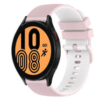 For Samsung Galaxy Watch4 44mm / Pink+White