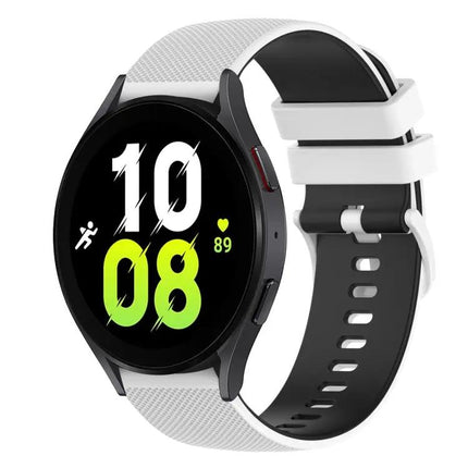 20mm Checkered Two-Tone Silicone Band For Galaxy Watch